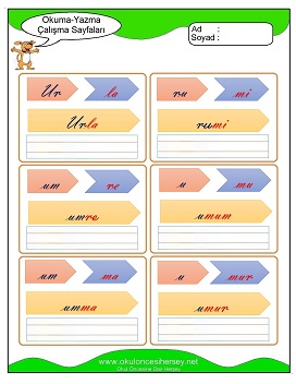 u sesi Grubu Çalışma Sayfaları